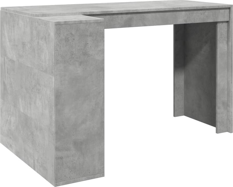 VidaXL Bureau 123 5x73 5x75 cm bewerkt hout betongrijs
