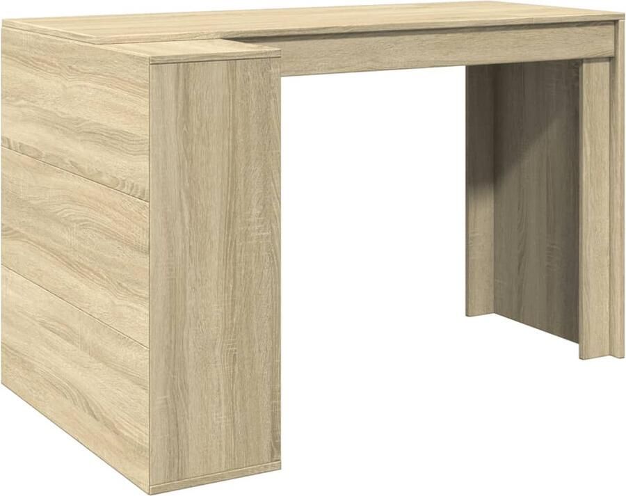 VidaXL Bureau 123 5x73 5x75 cm bewerkt hout sonoma eikenkleurig