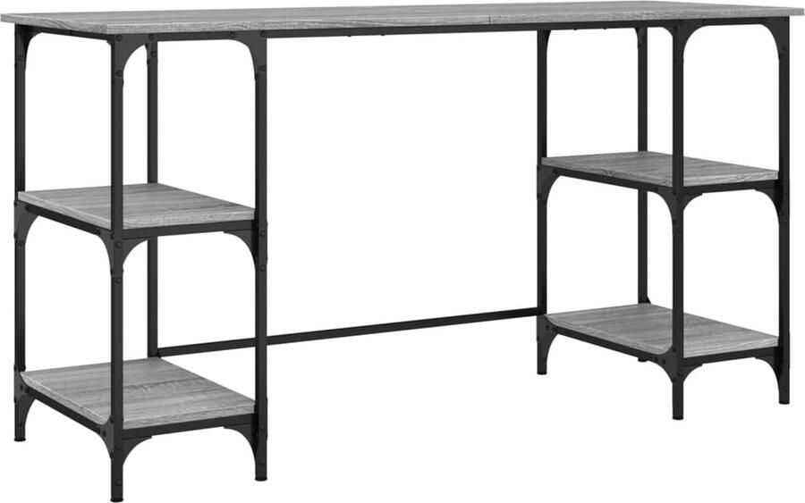 VidaXL Bureau 140x50x75 cm Grijs Sonoma Eiken Bureau Bureaus Laptoptafel Computertafel