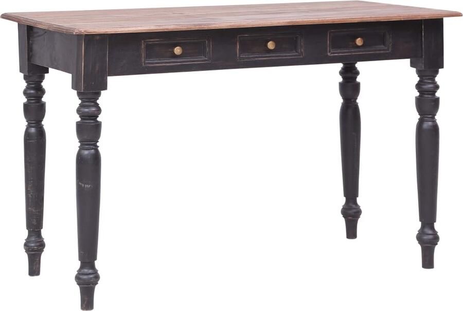 VidaXL Bureau 3 Lades 117x57x75 cm Mahoniehout