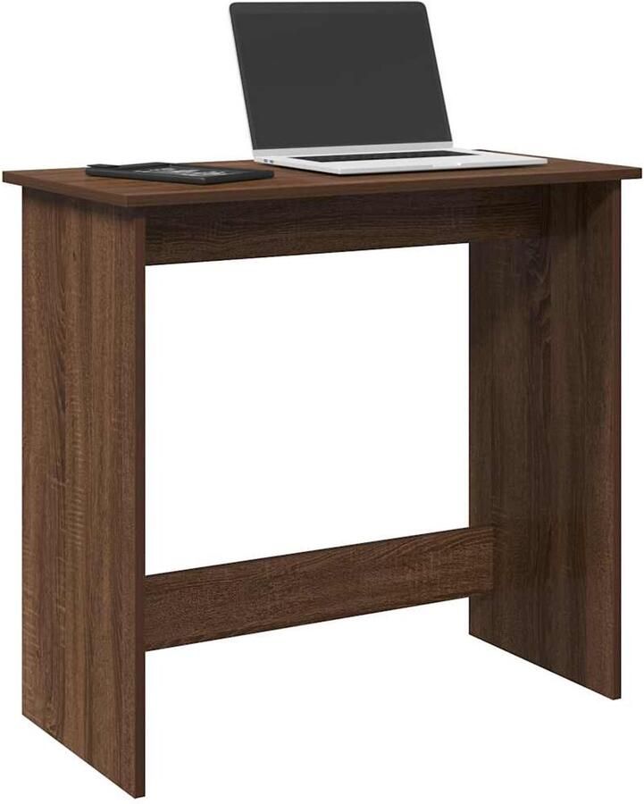 VidaXL Bureau 80x40x75 cm Bewerkt hout Bruin eiken Bureau Bureaus Schrijftafel Buro