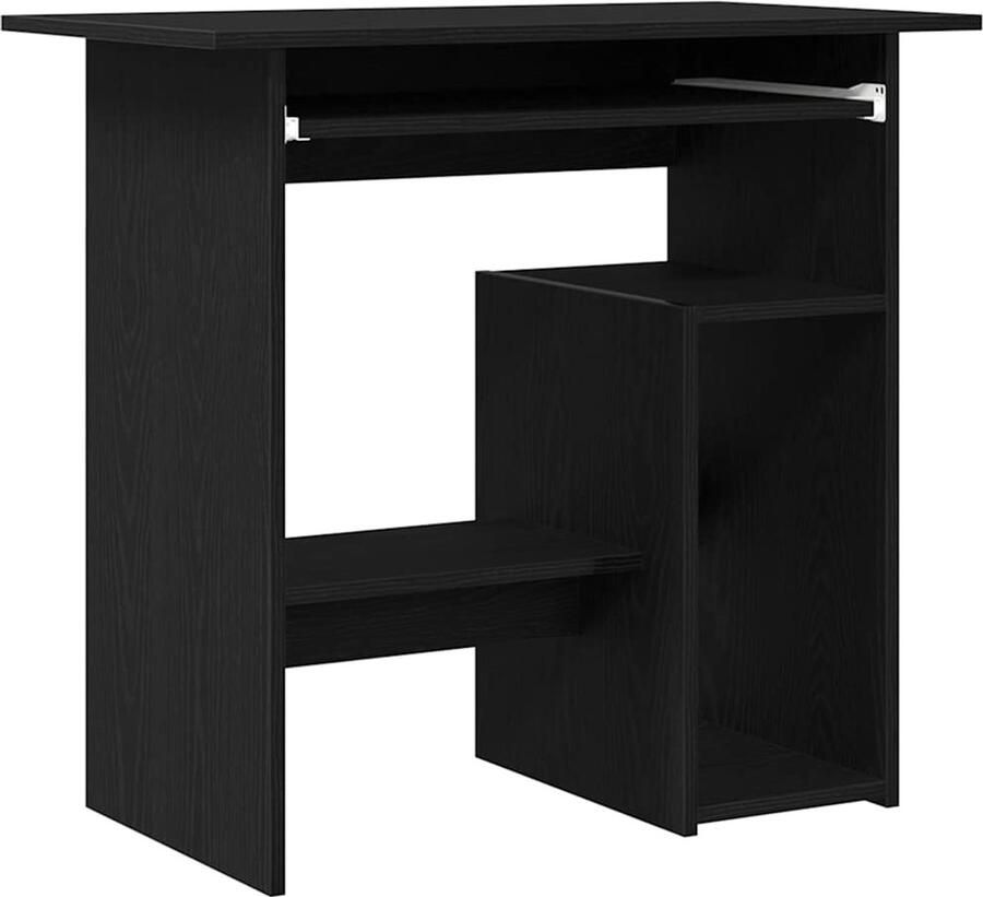 VidaXL Bureau 80x45x74 cm spaanplaat zwart eikenkleurig
