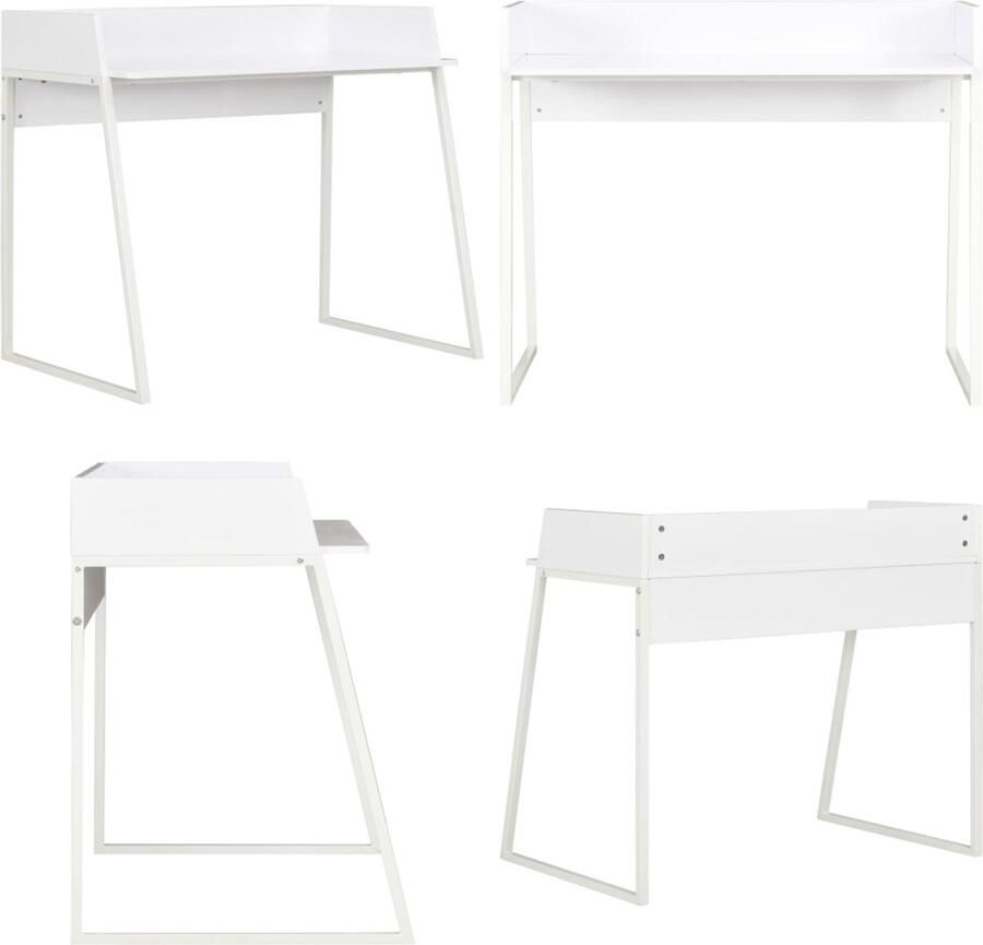 VidaXL Bureau 90x60x88 cm wit Computertafel Computertafels Computerbureau Computerbureaus