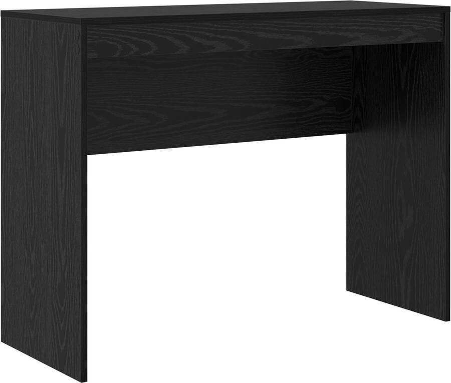 VidaXL Zwart Eiken Schrijfbureau Zwart eiken Bewerkt hout 100 x 40 x 76 cm