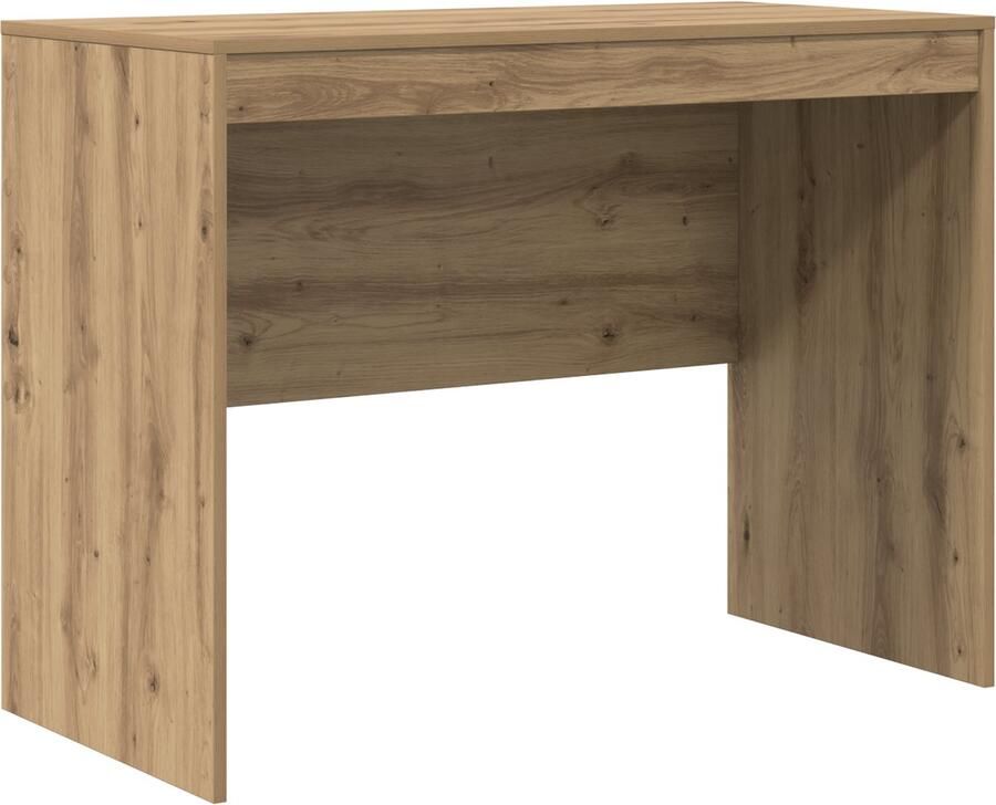 VidaXL Bureau artisanaal eikenkleurig 100 x 50 x 76 cm Bewerkt hout