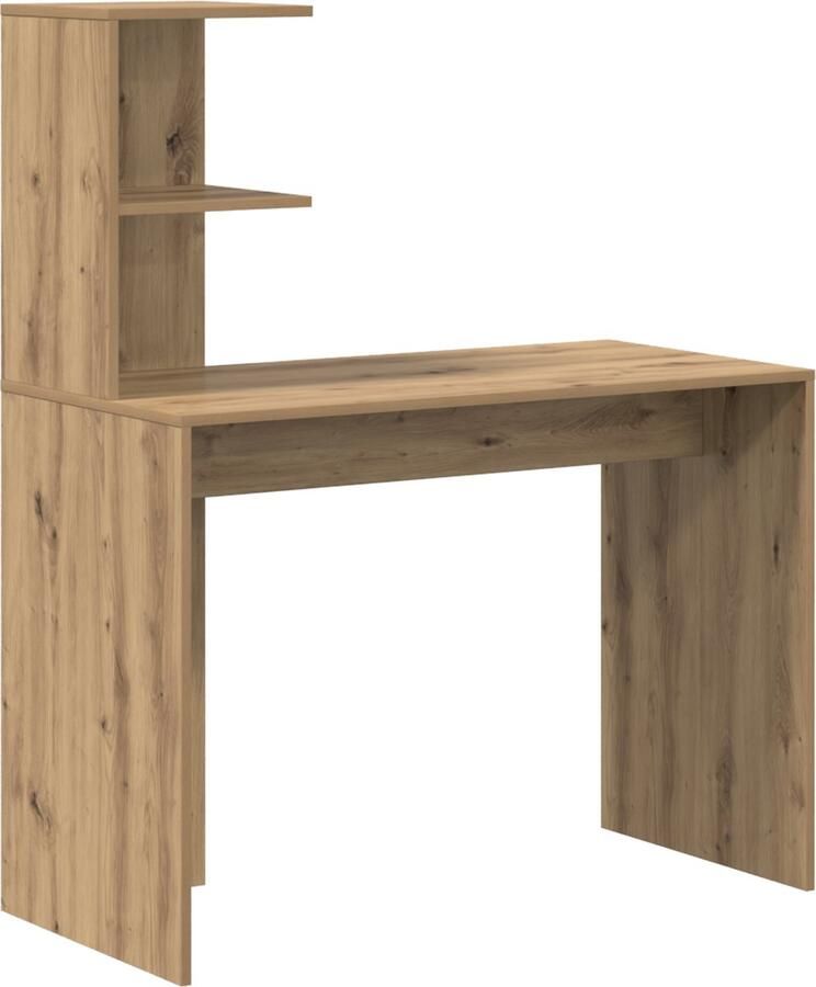 VidaXL Bureau met Opbergruimte in Artisan Eik van Geengineerd Hout