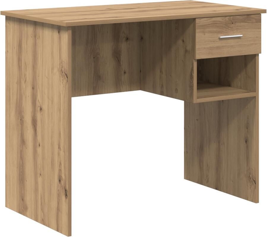 VidaXL Bureau met Opbergruimte Artisan Eiken 90x49 5x75 cm Geengineerd hout