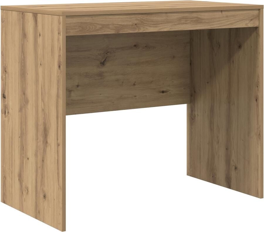 VidaXL Bureau artisanaal eikenkleurig 90 x 50 x 76 cm Bewerkt hout