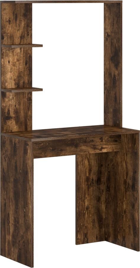 VidaXL Kaptafel Gerookt Eiken 78 5x37x154 5 cm Gefabriceerd Hout