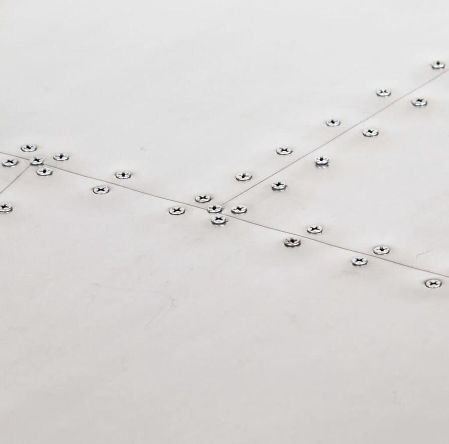 Vida XL vidaXL Bureau luchtvaartstijl 112x50x76 cm metaal zilverkleurig-VXL-284414