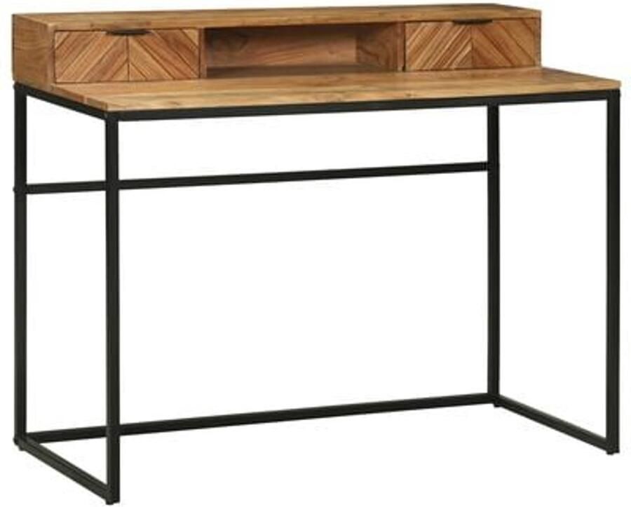 VidaXL Bureau met lade Bruin 110 x 50 x 87 cm Massief acaciahout