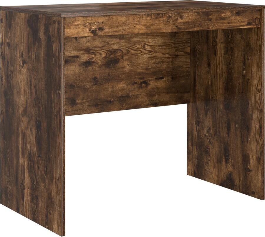 VidaXL Bureau met opslag 2 pcs Rook Eiken 90 x 50 x 76 cm Bewerkt hout - Foto 2