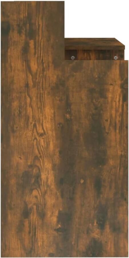 VidaXL Bureau met LED Gerookt Eiken 97x45x90 cm Kantoorbureau Bureau Computerbureau Schrijfblad Led Verlichting Houten Bureau Bruine Bureau - Foto 2