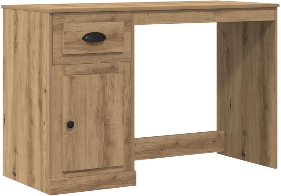 VidaXL Bureau met Opbergruimte Artisan Eiken 50x115x75 cm Engineered Hout