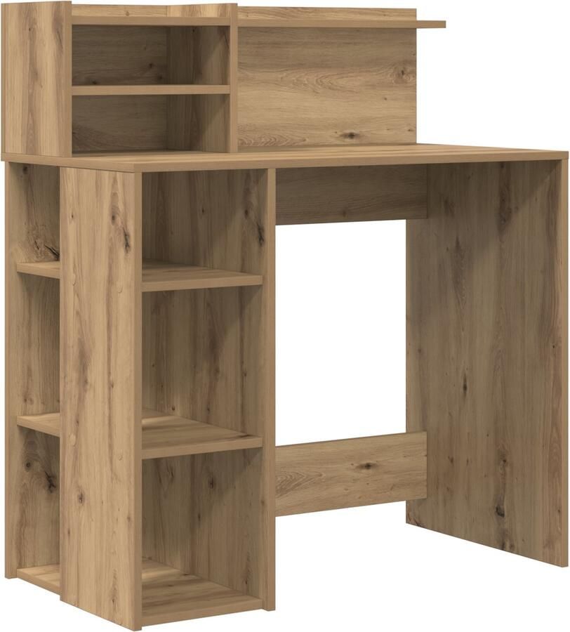 VidaXL Bureau met Opslag Artisan Eiken 90x48x101 5 cm Geengineerd Hout