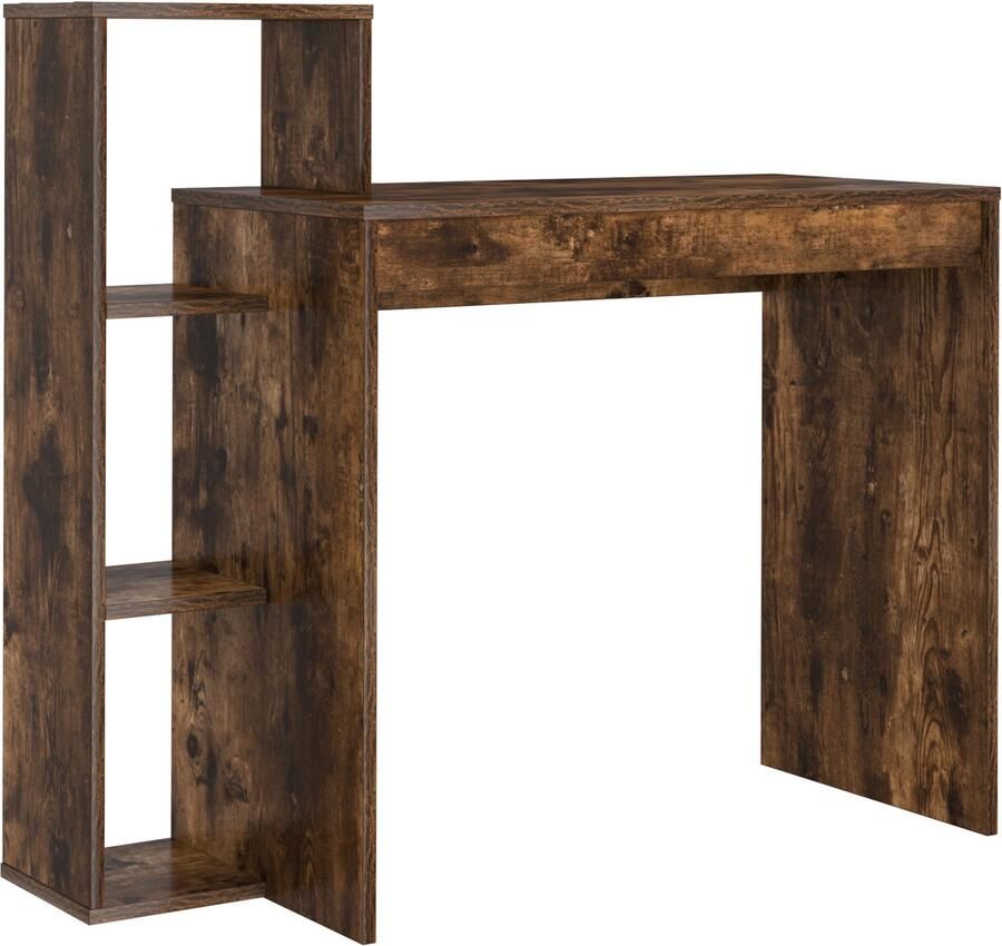 VidaXL Schrijfbureau Gerookt eiken Spaanplaat Middelgroot Schrijfbureau