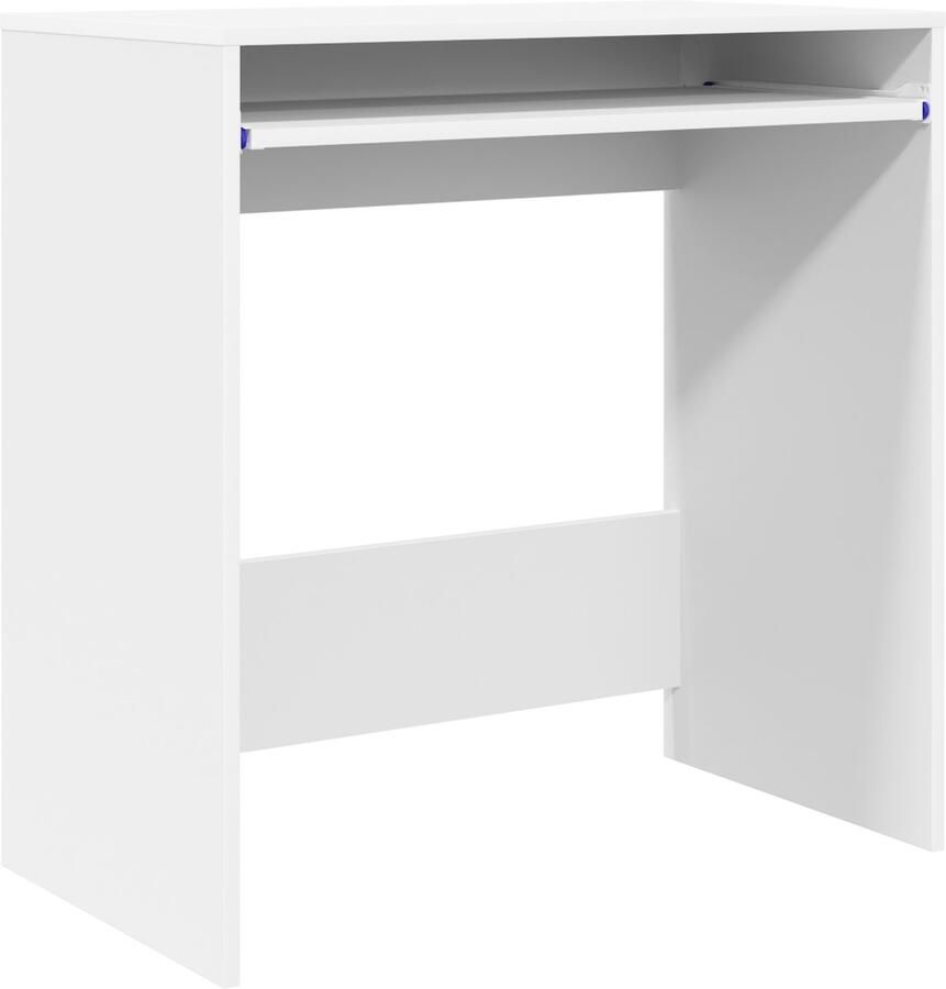 VidaXL Bureau met plank met opslag Wit 77 5 x 43 x 79 cm Bewerkt hout
