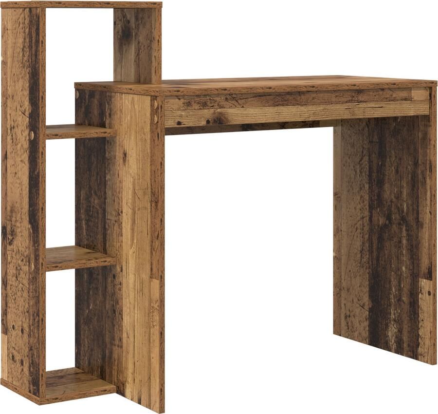 VidaXL Bureau met Opslag in Oud Hout 100x40x90 cm van Gefabriceerd Hout