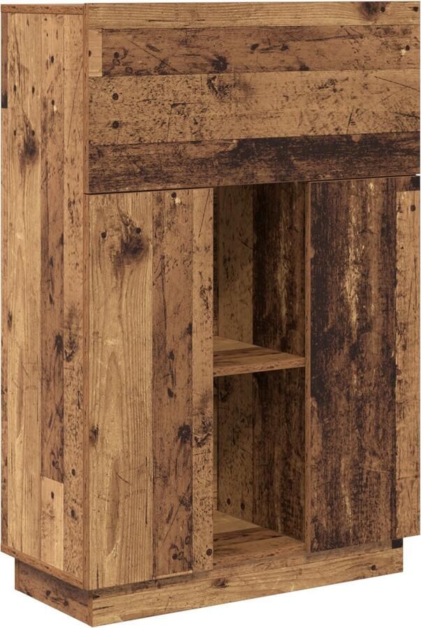 VidaXL Bureau met plank Oud hout 71 5 x 31 5 x 106 5 cm Bewerkt hout