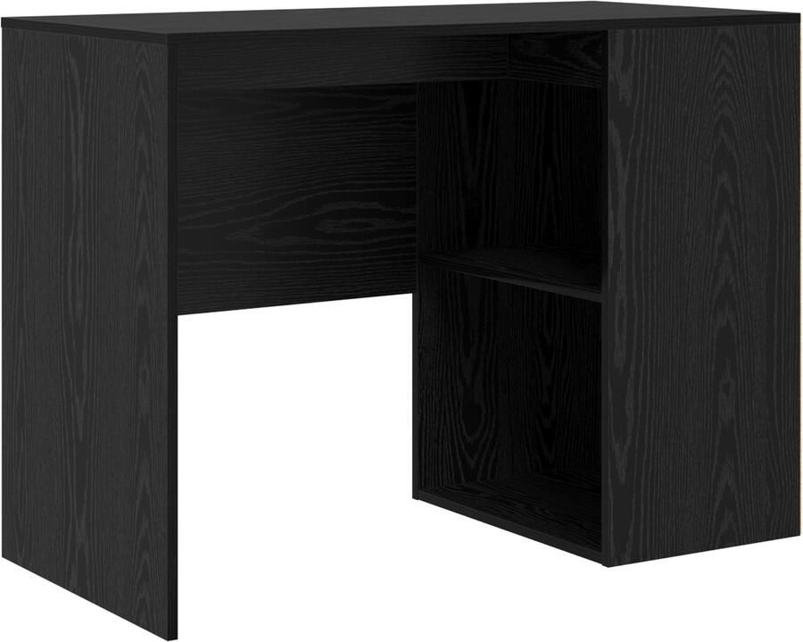 VidaXL Schrijfbureau Zwart eiken Bewerkt hout Compact Zwart Eiken Bureau