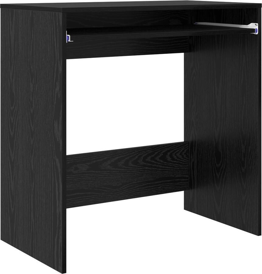 VidaXL Bureau met plank Zwart eiken 77 5 x 43 x 79 cm Bewerkt hout