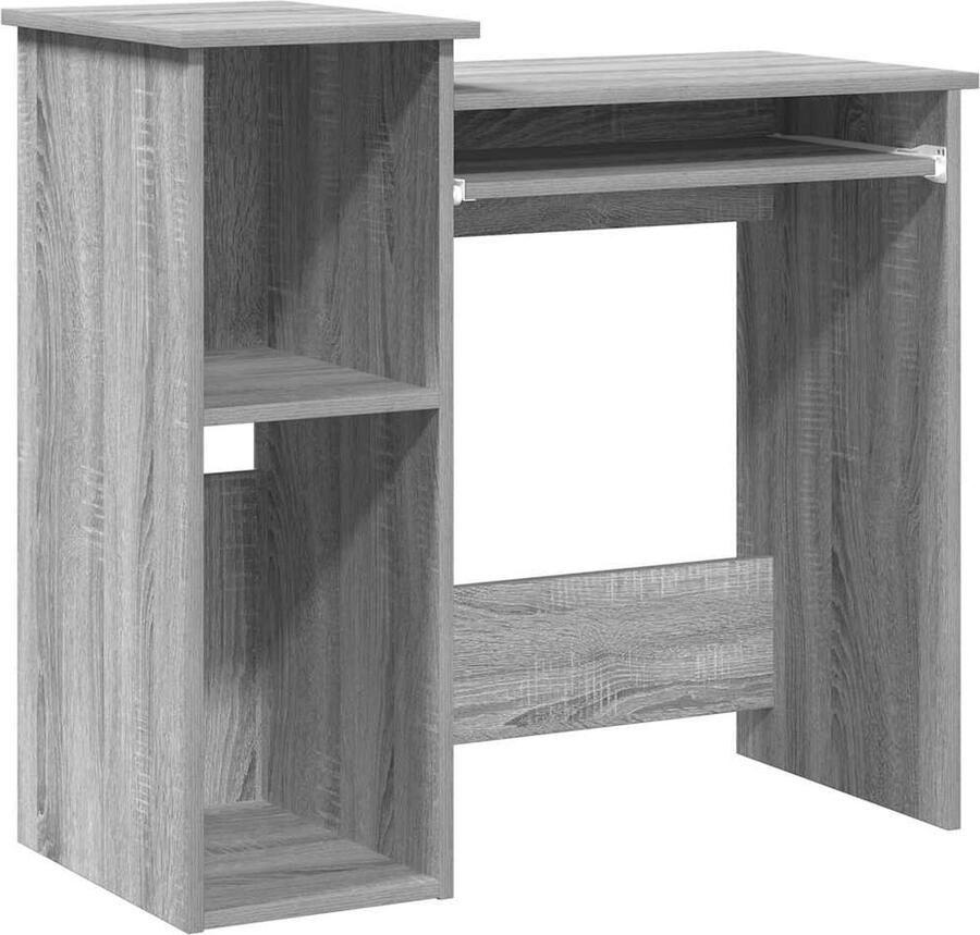 VidaXL Bureau 84x40x78 cm Grijs Sonoma Eiken Bureau Bureaus Computerbureau Computertafel