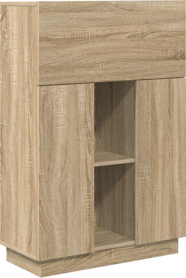 VidaXL Bureau Sonoma eiken 71 5 x 31 5 x 106 5 cm Bewerkt hout