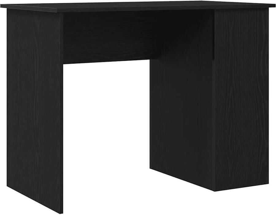 VidaXL Bureau Zwart Eiken 100x55x75 cm Bewerkt Hout