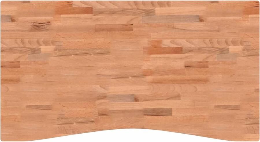 VidaXL Bureaublad 110x(55-60)x1 5 cm Beukenhout Bureau Blad Beukenhout Massief Hout Werkbladen Interieur Decoratie