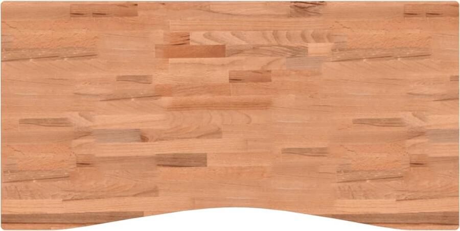 VidaXL Bureaublad 110x55 cm Massief Beukenhout Bureau Blad Beukenhout Massief Hout Hoekig Bureau Ergonomisch Bureau