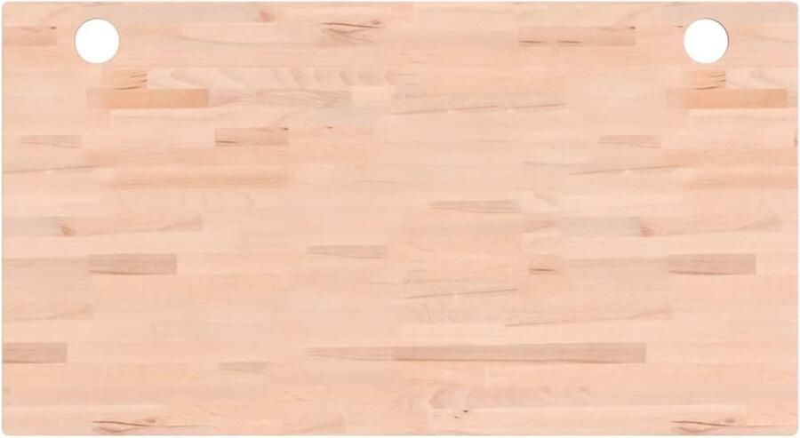 VidaXL Bureaublad 110x60 cm Massief Beukenhout Bureau Blad Beukenhout Massief Hout Bureautafel Werkblad