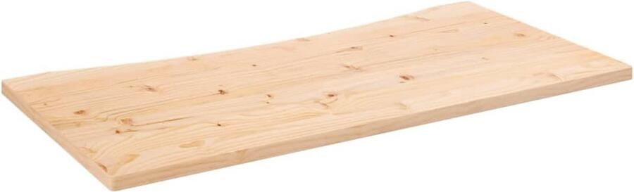 The Living Store Bureaublad 110x60x2 5 cm massief grenenhout Bureautafel Houten Bureau Grenenhout Vintage Bureau Landelijk Interieur