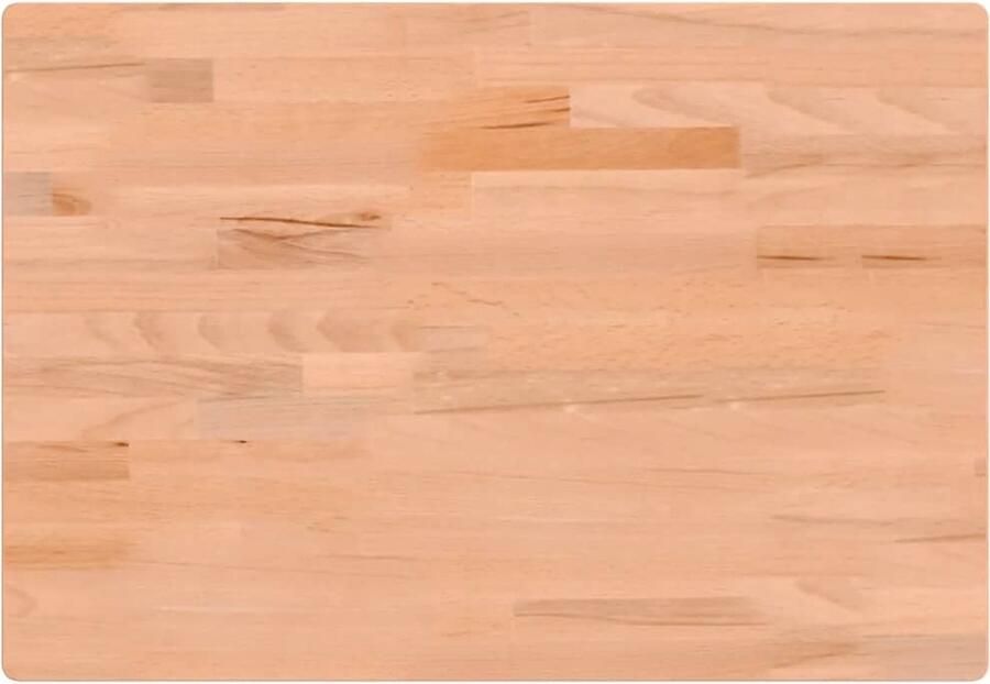 VidaXL Bureaublad 80x55 cm Massief Beukenhout Houten Werkblad Bureaus Blad Beuken Hout Keuken Eiland DIY Project Multifunctioneel Tafellaag Design Tafelblad Vintage Look Industrieel Interieur Stoere Woonkamer