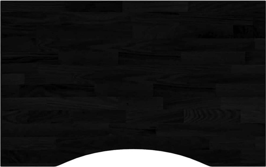 VidaXL Bureaublad 80x60 cm Donkerbruin Eikenhout Eikenhouten Bureau Bureaublad Donkere Kleur Rechte Vorm Modern Bureau