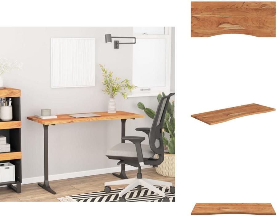 VidaXL Bureaublad Bureaubladen Tafelblad Vervangend Tafelblad Bureaublad rechthoekig 140x60x2 5 cm massief acaciahout