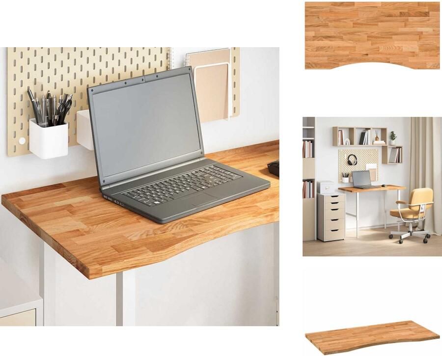 VidaXL Bureaublad Bureaubladen Vervangend Tafelblad Meubelpaneel Bureaublad rechthoekig 100x50x2 5 cm eikenhout lichtbruin