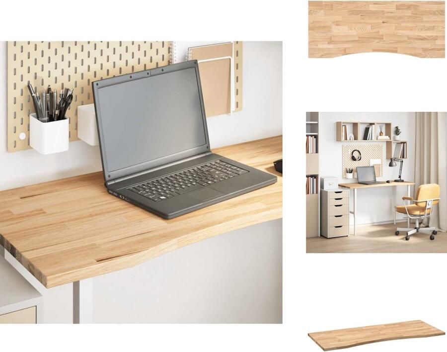 VidaXL Bureaublad Bureaubladen Vervangend Tafelblad Meubelpaneel Bureaublad rechthoekig 120x50x2 5 cm onbehandeld eikenhout