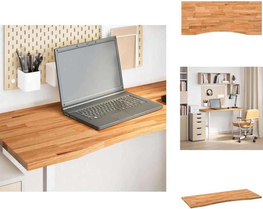 VidaXL Bureaublad Bureaubladen Vervangend Tafelblad Meubelpaneel Bureaublad rechthoekig 120x60x2 5 cm eikenhout lichtbruin