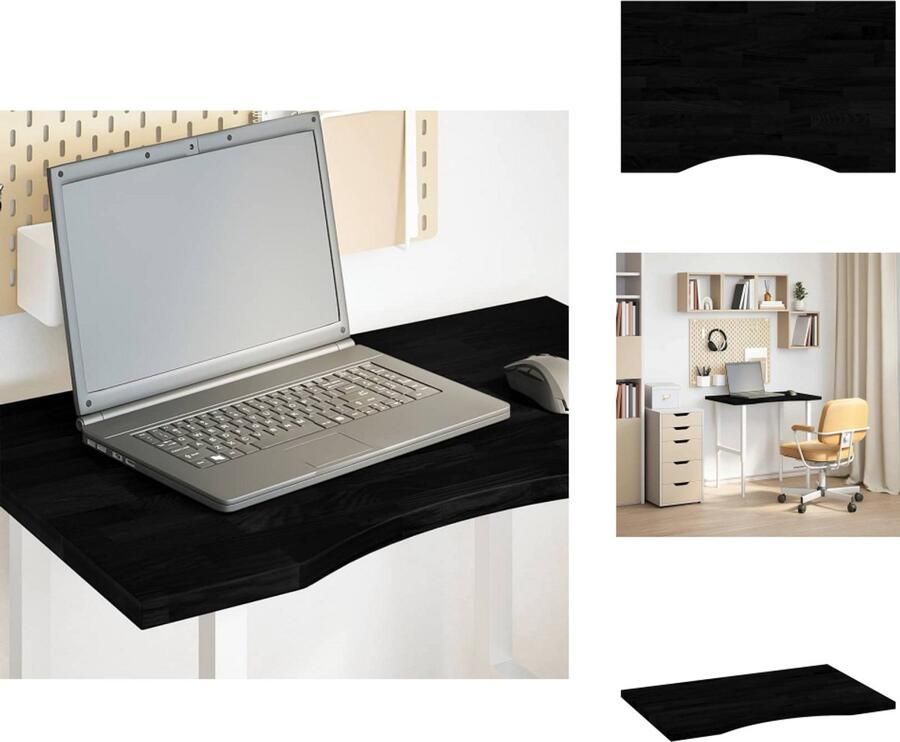 VidaXL Bureaublad Bureaubladen Vervangend Tafelblad Meubelpaneel Bureaublad rechthoekig 80x60x2 5 cm eikenhout donkerbruin