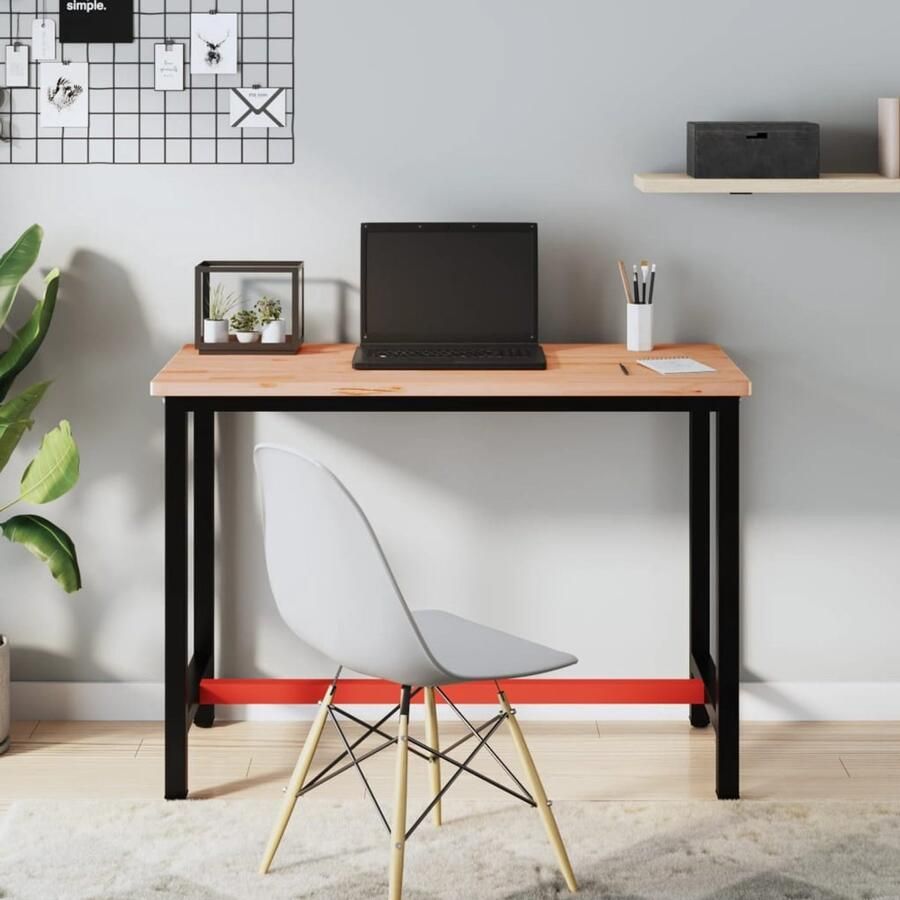 VidaXL Bureaublad Massief Beukenhout 115x55x2 5 cm Houten Bureau Blad Beuken Hout Bureau Accessoires Kantoor Benodigdheden Thuiswerkplek