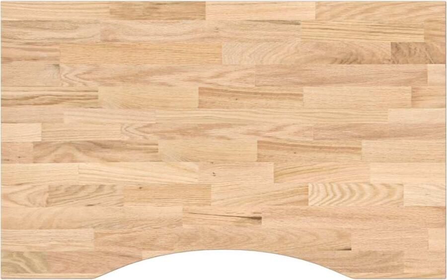 VidaXL Bureaublad 80x50x2 5 cm Massief Eikenhout Bureaublad Eikenhout Houten Bureau Kantoor Accessoires Thuiskantoor - Foto 2