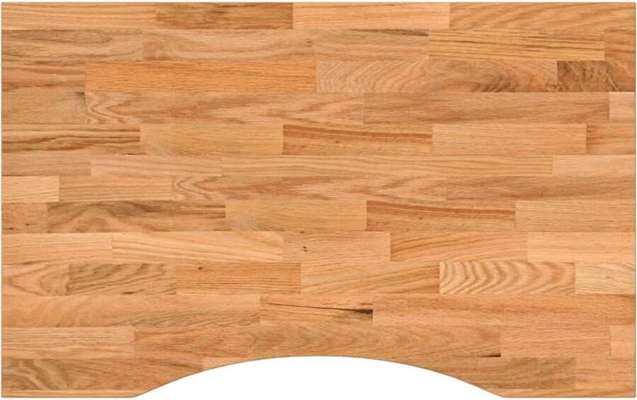 VidaXL Bureaublad Massief Eikenhout 80x60 cm Lichtbruin Bureau Blad Eikenhouten Bureau Houten Bureau Rechte Bureau Kantoor Accessoires