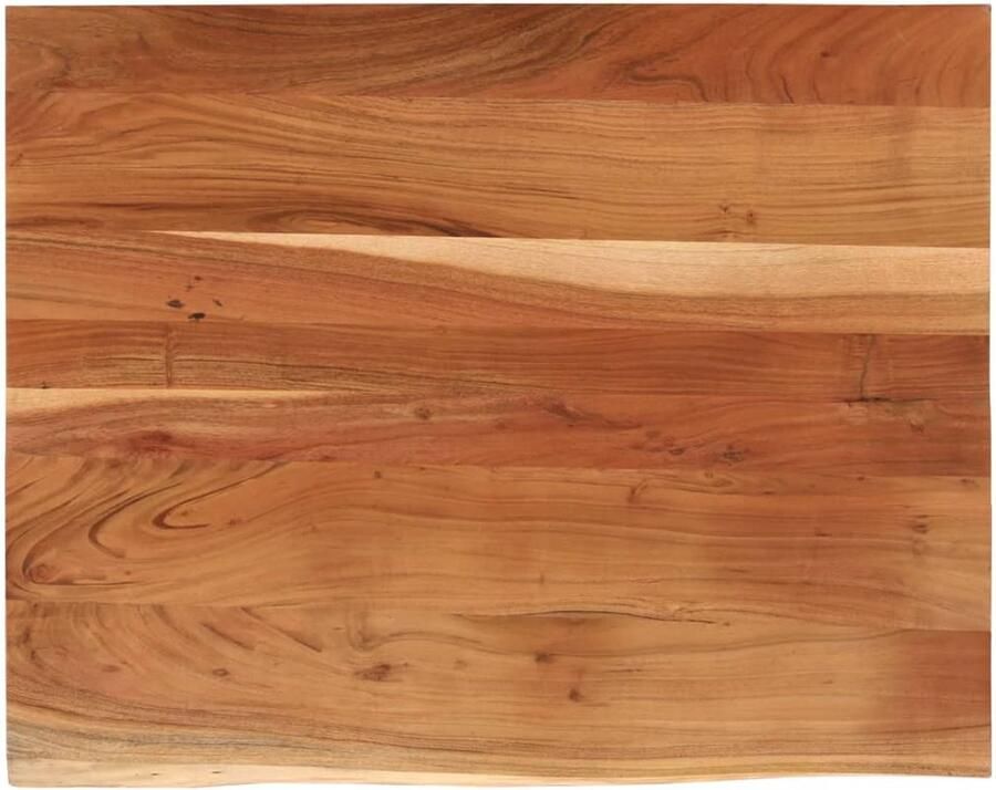 The Living Store Massief Acaciahout Bureaublad 90 x 80 x 2.5 cm Natuurlijke Afwerking Massief Acaciahout Bureau Blad Natuurlijike Afwerking Landelijk Design Vintage Look - Foto 2