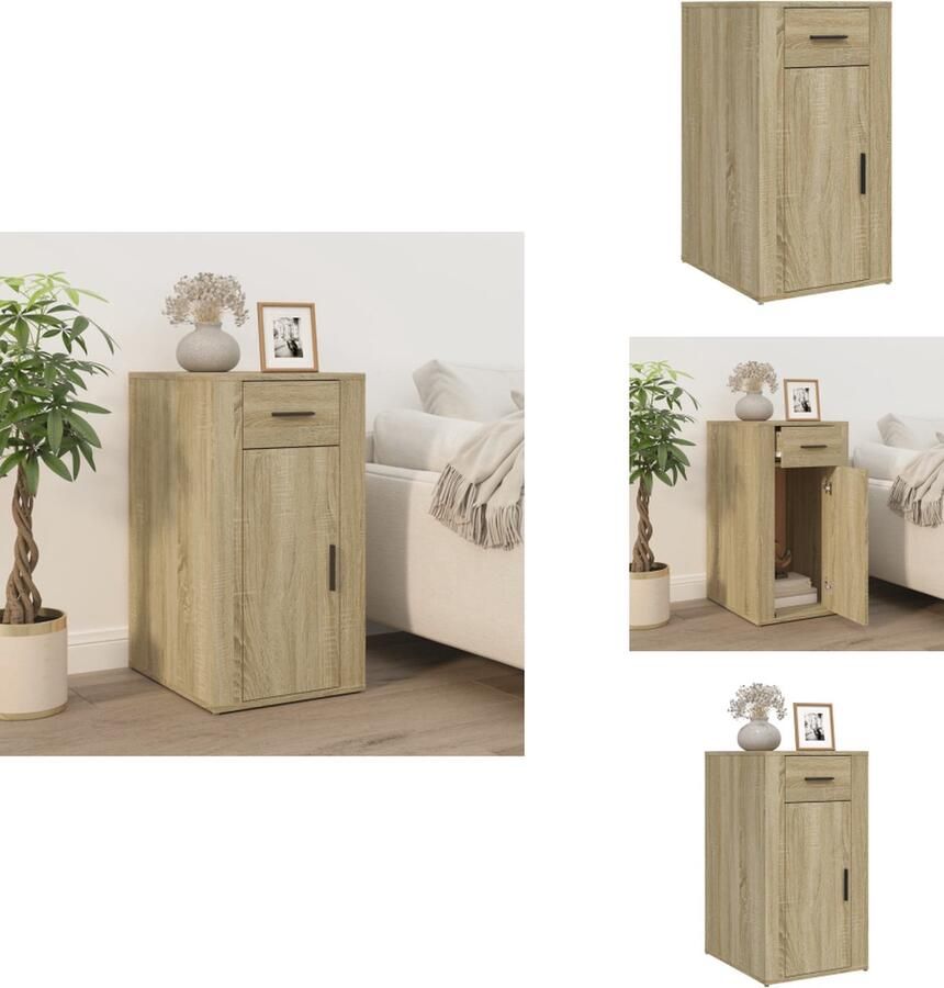 VidaXL Bureaukast Bureaukasten Bureaukastje Bureaukastjes Bureaukastje 40x49x75 cm bewerkt hout sonoma eikenkleurig