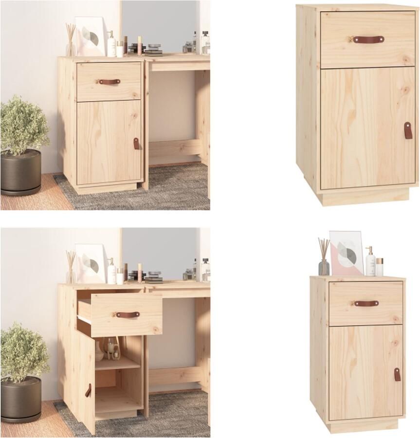 VidaXL Bureaukastje 40x50x75 cm massief grenenhout Opberg Kast Opberg Kasten Opbergkast Ladekast