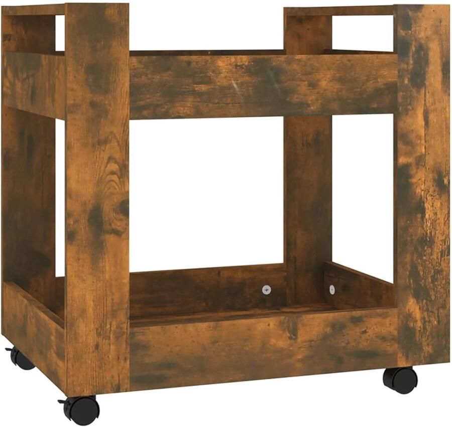 VidaXL Bureaukastje 60x45x60 cm bewerkt hout gerookt eikenkleurig - Foto 2