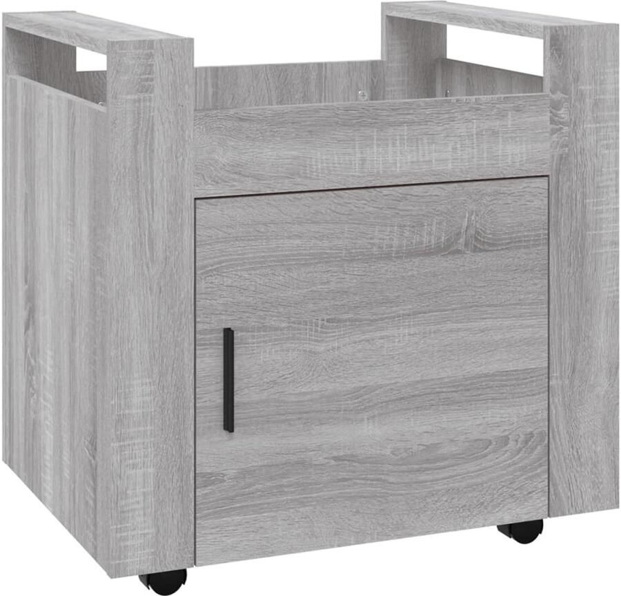VidaXL Bureaukastje 60x45x60 cm bewerkt hout grijs sonoma eikenkleurig - Foto 2