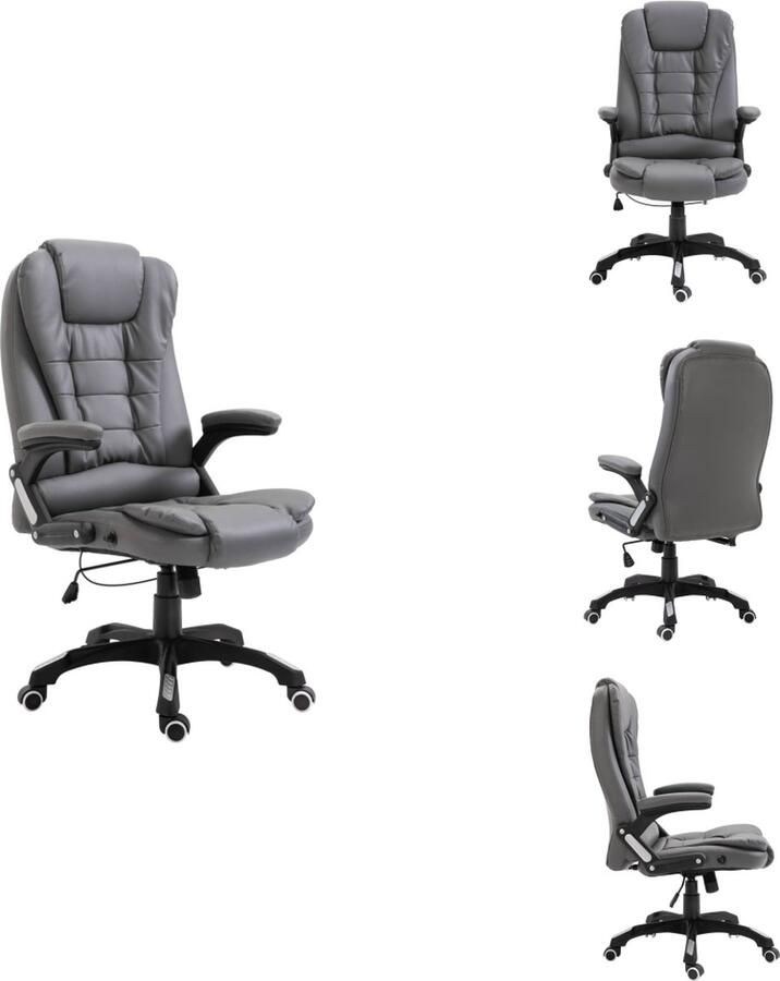 VidaXL bureaustoel Ergonomisch ontwerp Hoge rugleuning In hoogte verstelbaar 360 graden draaibaar Antraciet 68x71x(110-119)cm Bureaustoel - Foto 2