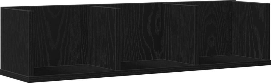 VidaXL Wandplank met plank Zwart eiken 75 x 18 x 18 cm Bewerkt hout