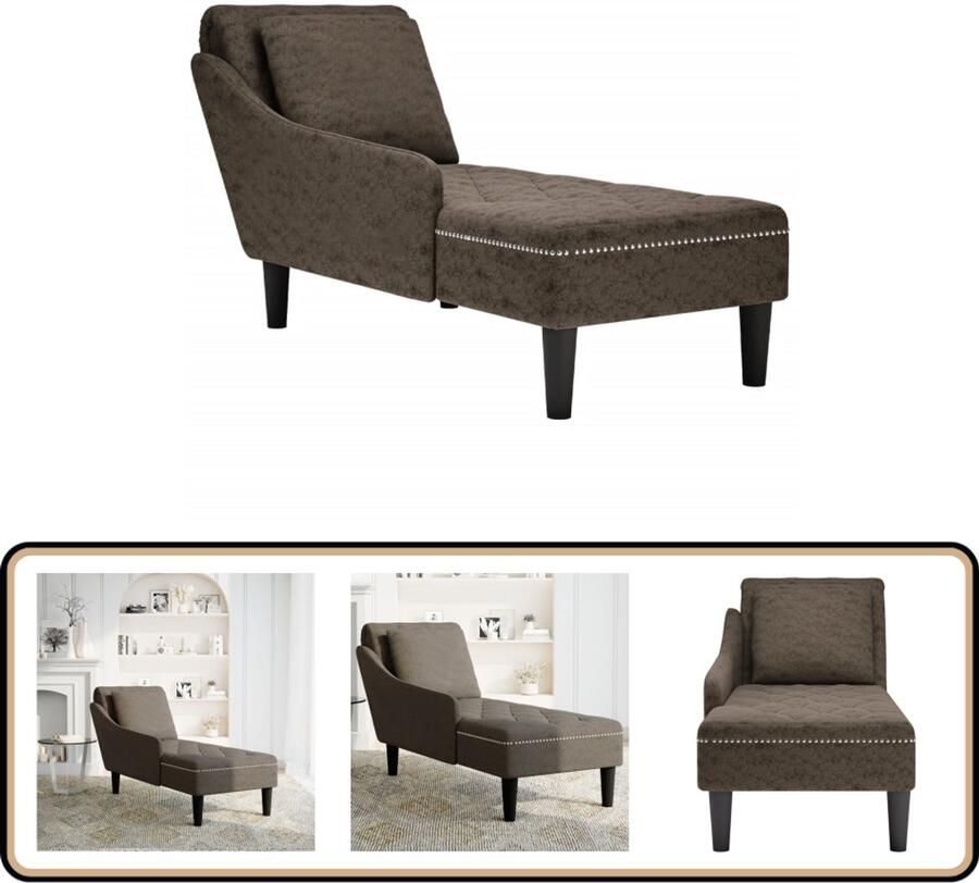 VidaXL Chaise Longue Kunstleer Donkergrijs Chaise Longue Chaise Longues Chaise Lounge Stoel Chaise Lounge Fauteuil